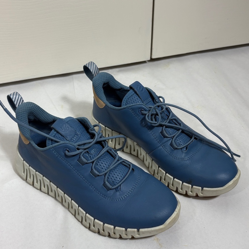 Ecco Navy Sneakers with White Sole